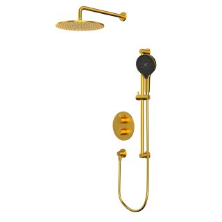 Душевой комплект термостатический WHITECROSS Y YSET09TOPGLB брашированное золото